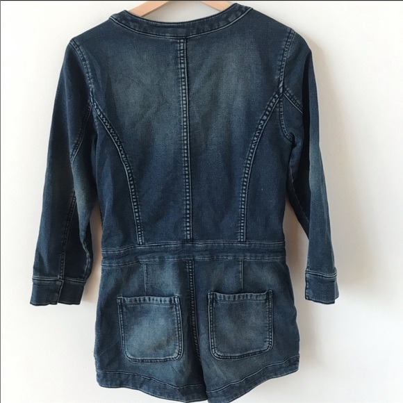 Free People Fiona denim Romper size 4 - Picture 3 of 8
